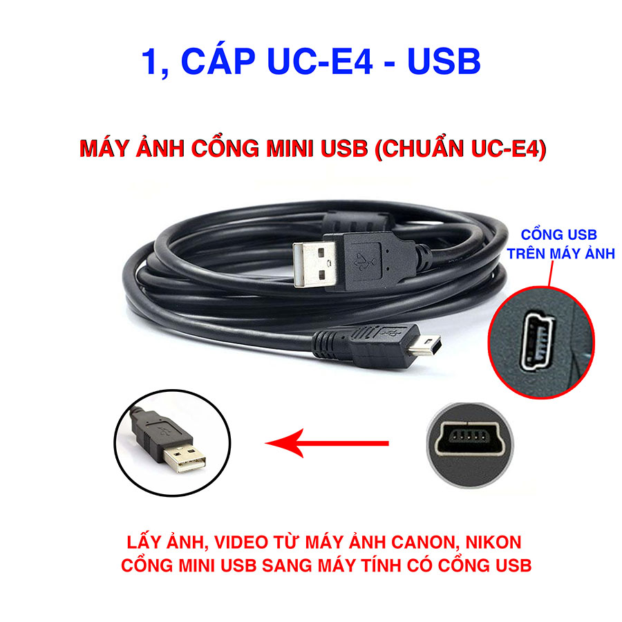 Cáp Mini USB - USB chuẩn UC-E4