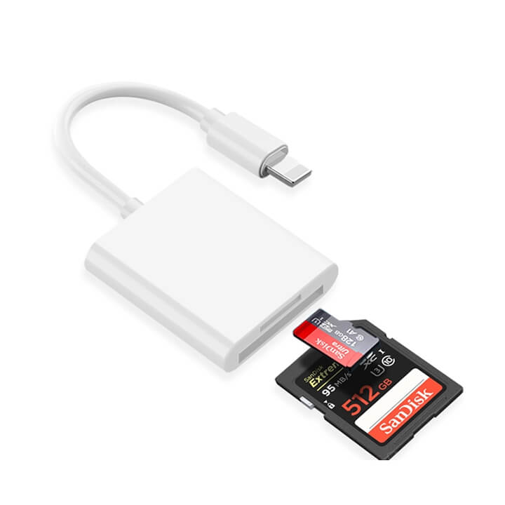Đầu đọc thẻ nhớ SD và Micro SD (TF) cho iphone cổng Lightning