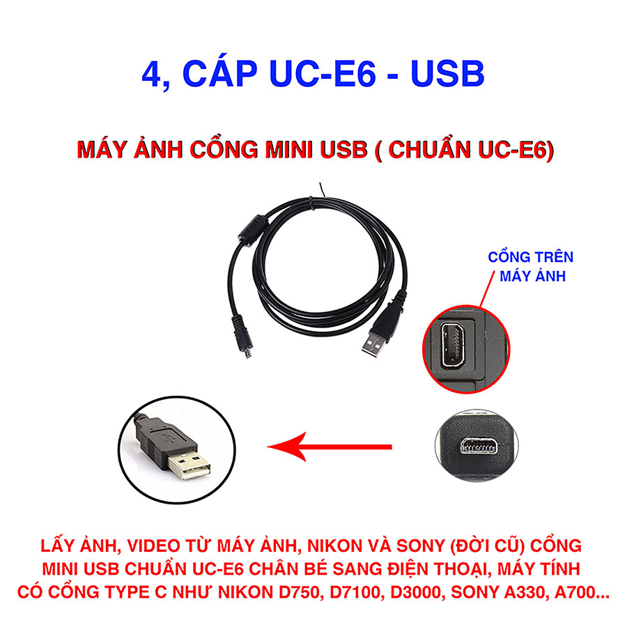 Cáp UC-E6-USB