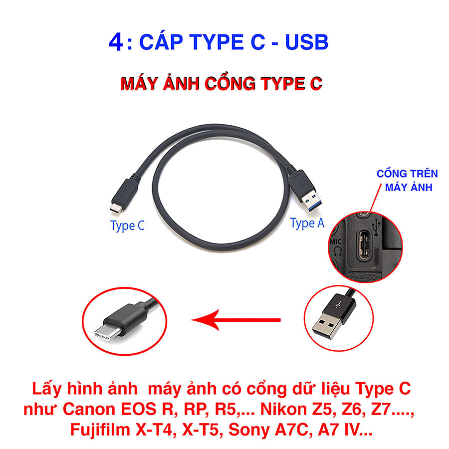 Cáp Type C - USB