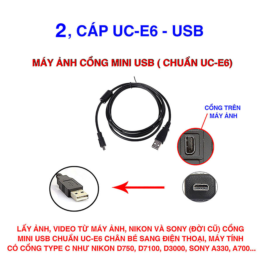 Cáp UC-E6 - USB