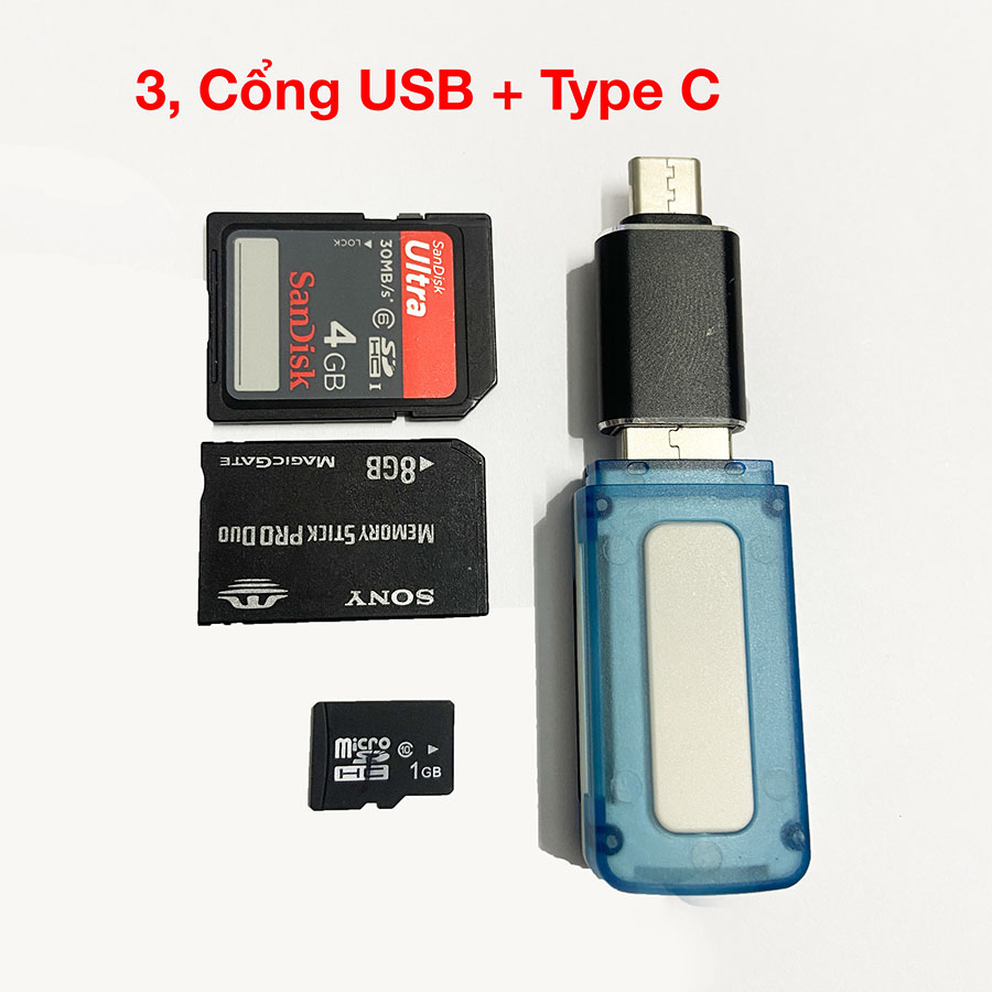 Đầu đọc thẻ nhớ Memory Stick Pro Duo cho Type C và USB