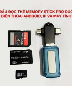 Đầu đọc thẻ nhớ Memory Stick Pro Duo cho iphone, điện thoại android, máy tính