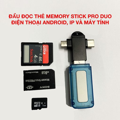 Đầu đọc thẻ nhớ Memory Stick Pro Duo cho iphone, điện thoại android, máy tính