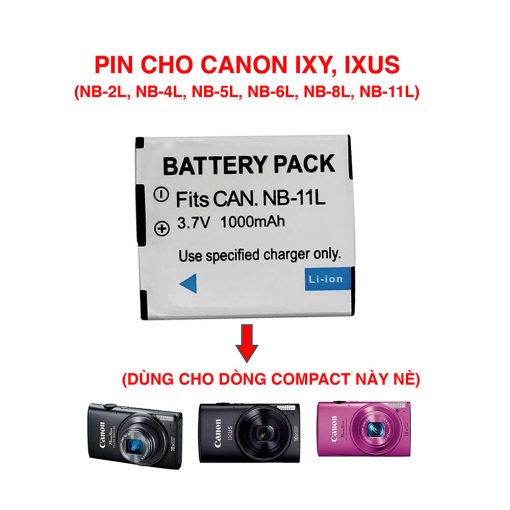 Pin Canon Powershot Ixy, ixus
