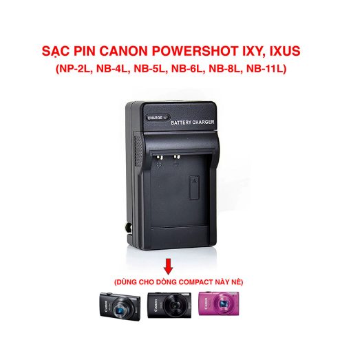 Sạc pin máy ảnh Cann Powershot ixy, ixus