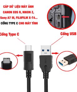Cáp dữ liệu máy ảnh Type C - USB